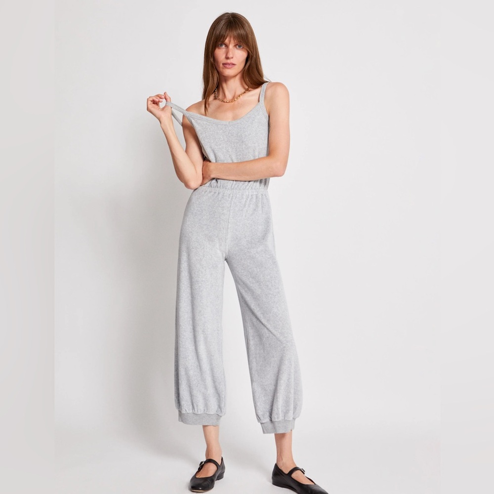 Susie Kondi Giorgi Tank Jumpsuit in Heather Velour NWT